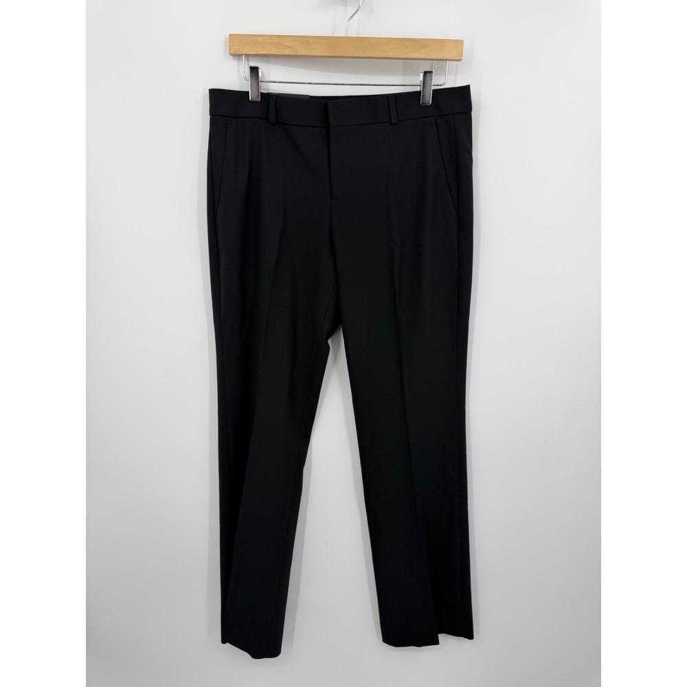 Banana Republic Logan Pant Women 6 Black Washable Italian Wool Stretch Trousers